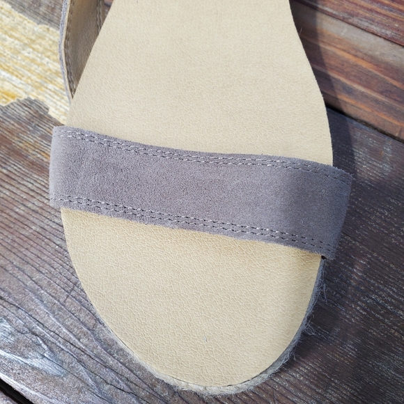 NWOT Lucky Brand Gadine Espadrillles Straps Sandals genuine leather brown Sz 7.5 - Picture 8 of 11